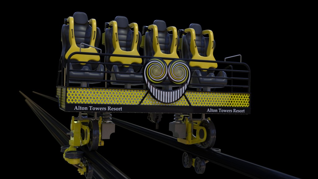 The Smiler Alton Towers Roller Coaster Car (Unrigged) preview image 2